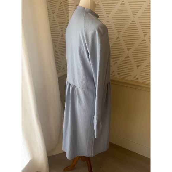 Mads Nørgaard Women’s Size Small Blue Crinkle Dupina Dress - Picture 7 of 8